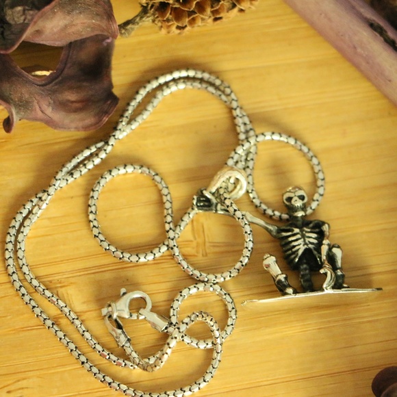 925 Silver Skeleton Snowboarding - Picture 3 of 8